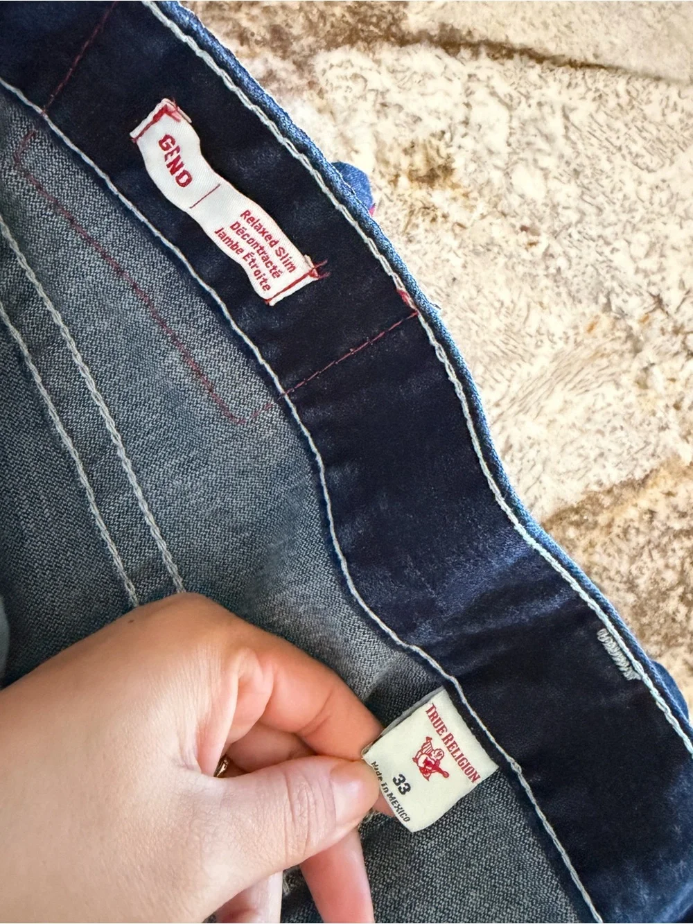 True Religion Men’s Indigo Relaxed Denim Jeans